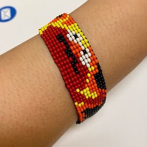 Chaotic Elmo beaded bracelet